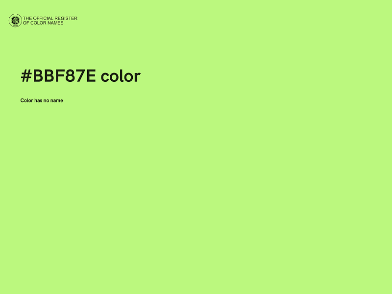 #BBF87E color image