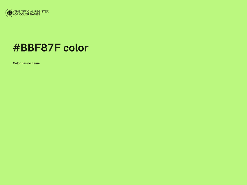 #BBF87F color image