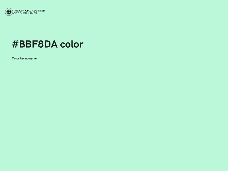 #BBF8DA color image