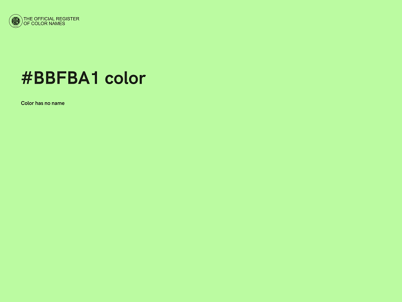 #BBFBA1 color image