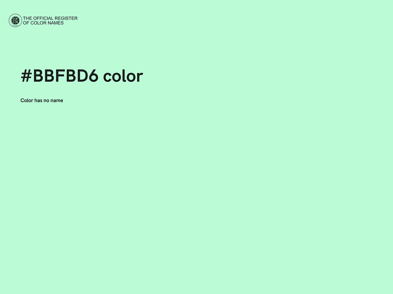 #BBFBD6 color image