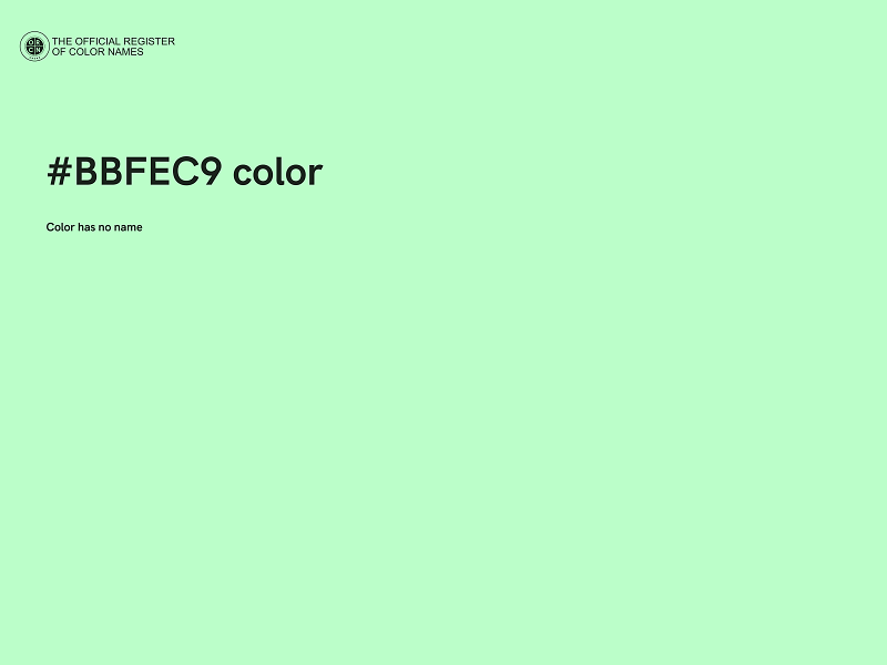 #BBFEC9 color image