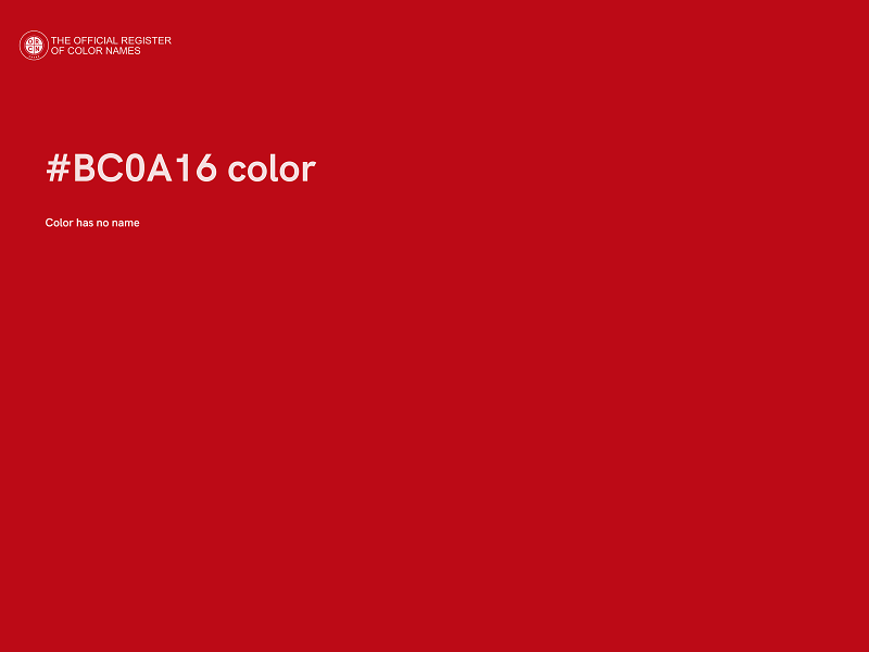 #BC0A16 color image