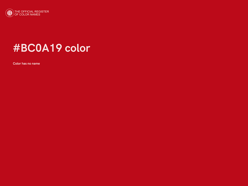 #BC0A19 color image