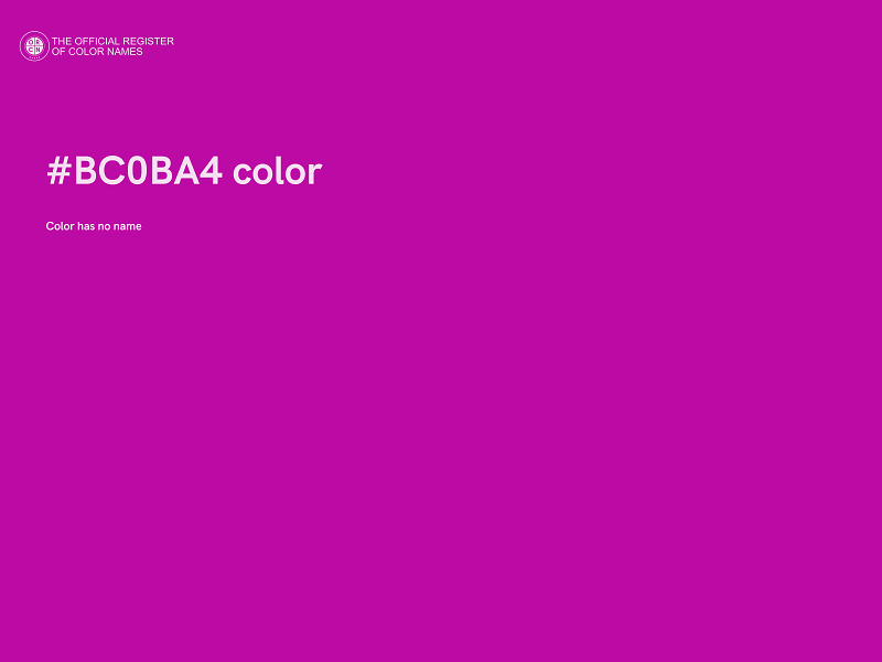 #BC0BA4 color image