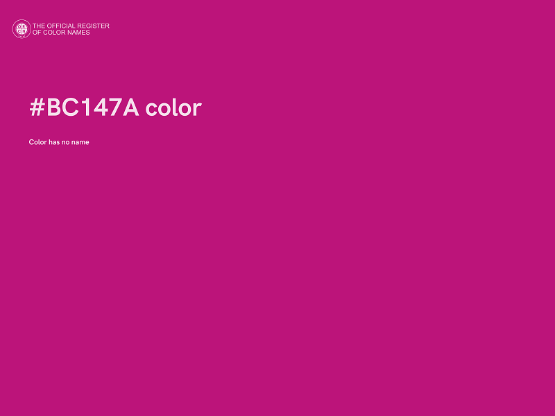 #BC147A color image