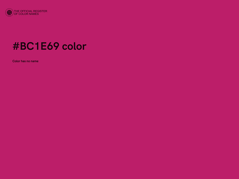 #BC1E69 color image