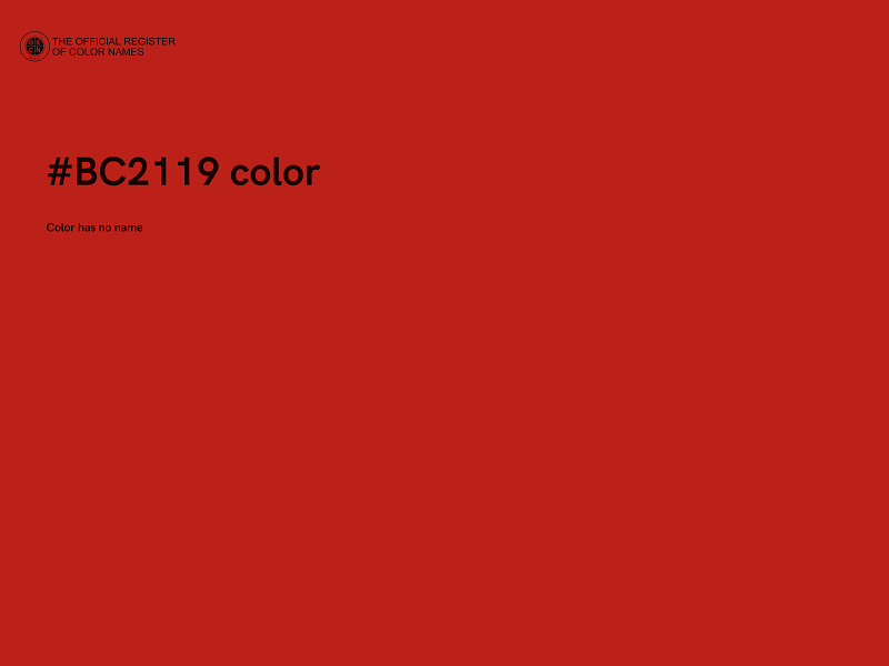 #BC2119 color image