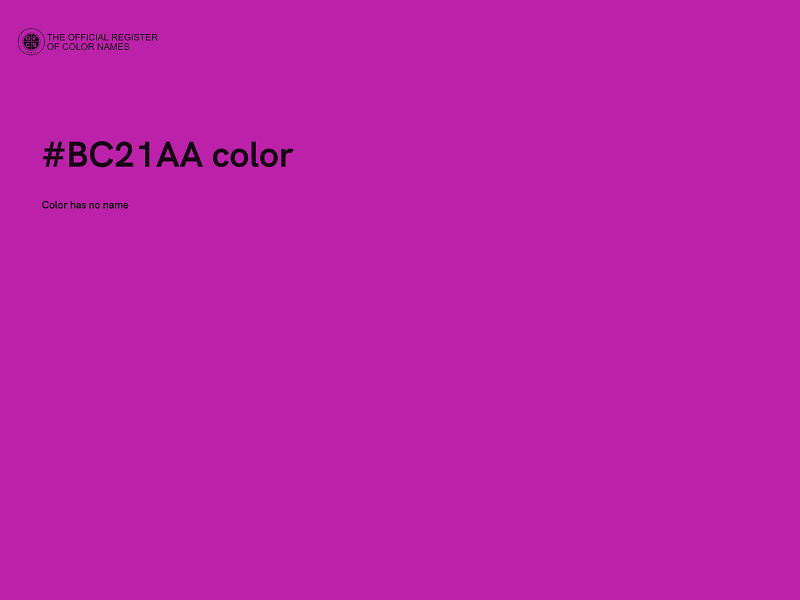 #BC21AA color image