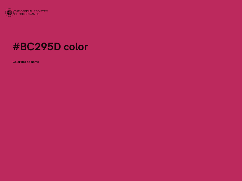 #BC295D color image