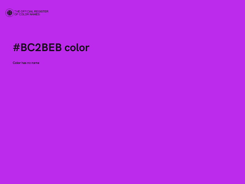 #BC2BEB color image