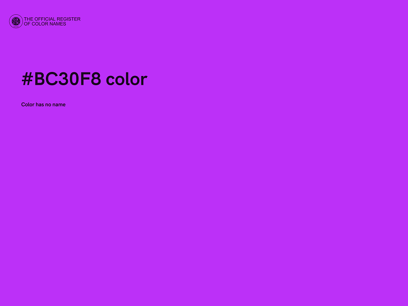 #BC30F8 color image