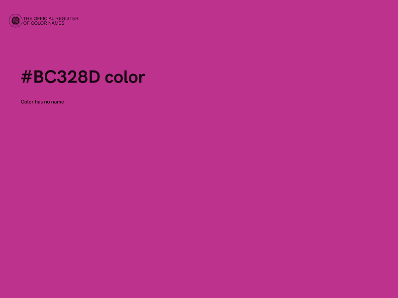 #BC328D color image