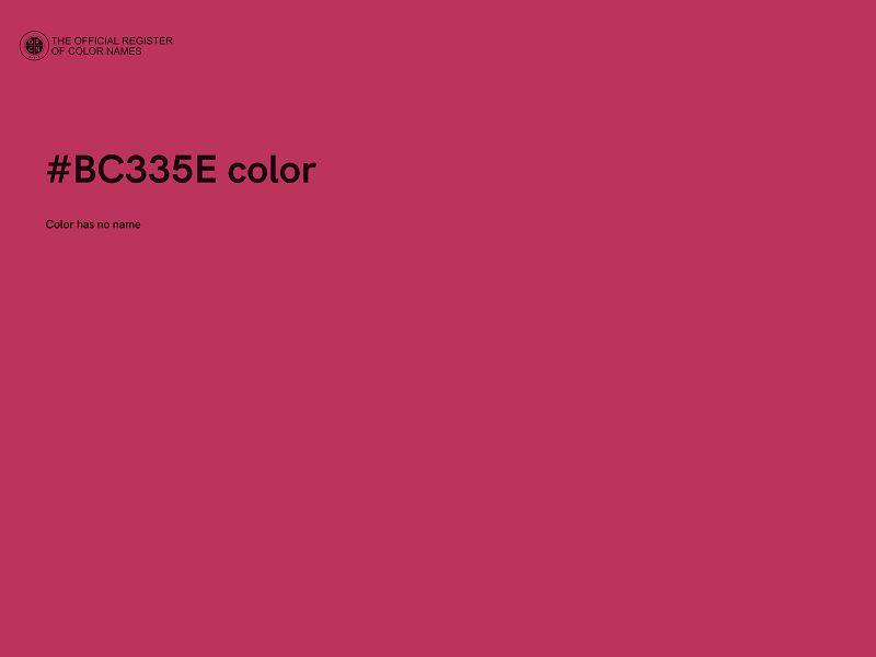 #BC335E color image