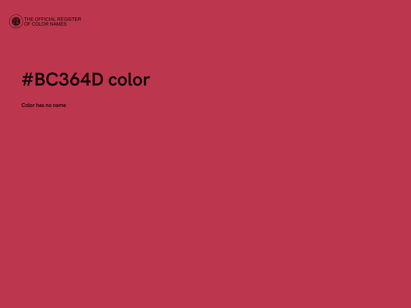 #BC364D color image