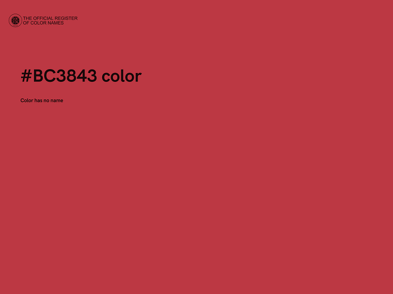 #BC3843 color image