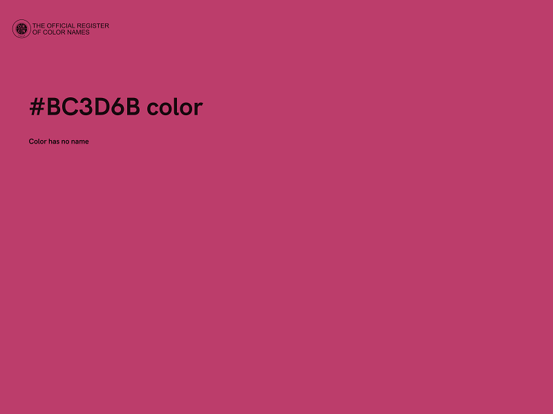 #BC3D6B color image