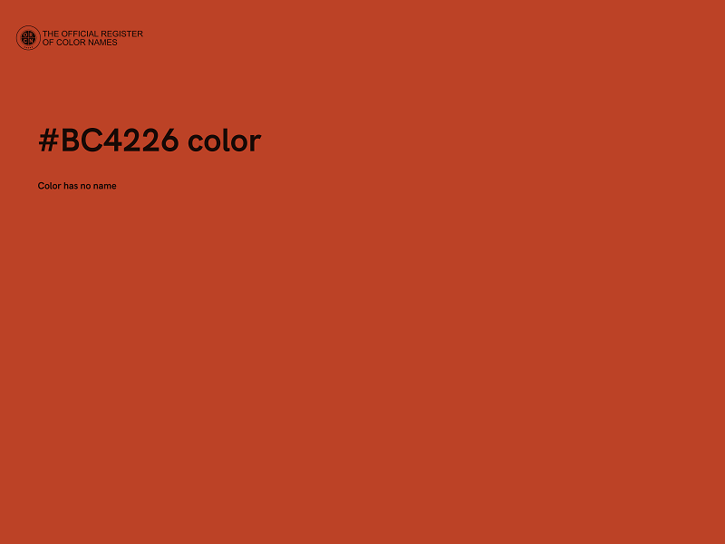 #BC4226 color image