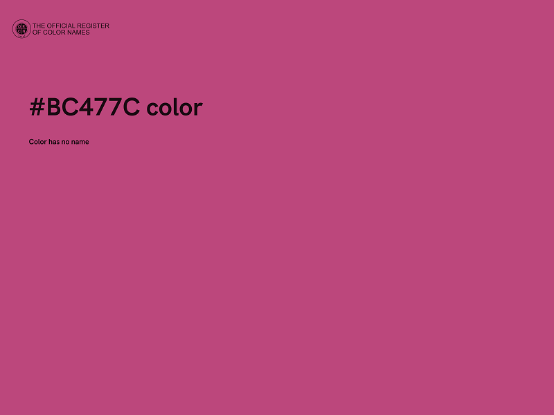 #BC477C color image