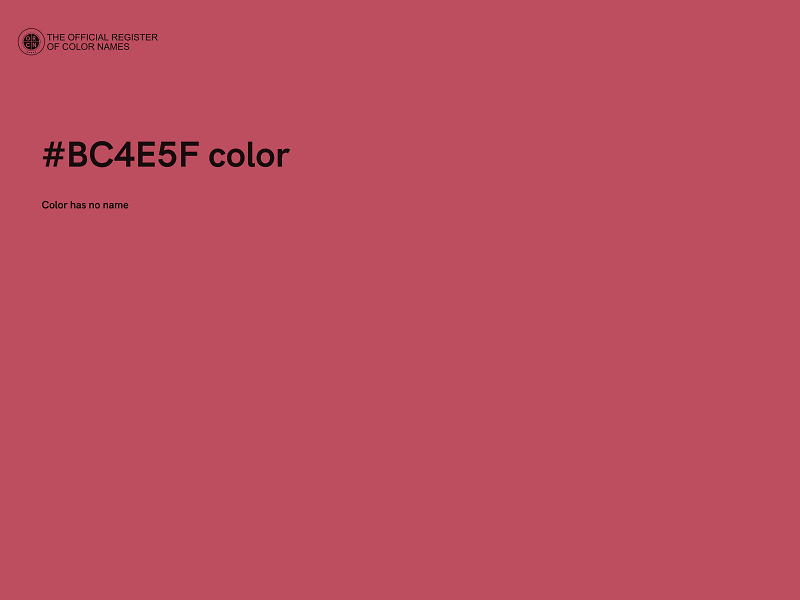 #BC4E5F color image