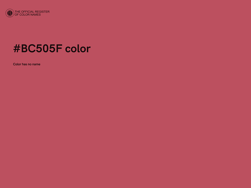 #BC505F color image