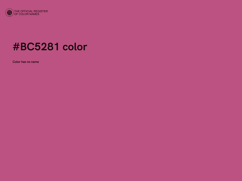 #BC5281 color image