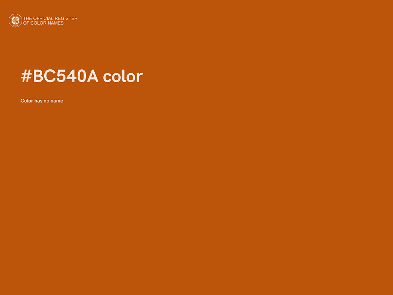 #BC540A color image