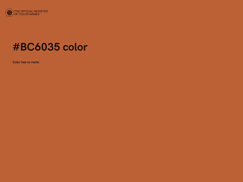 #BC6035 color image