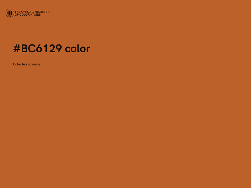 #BC6129 color image