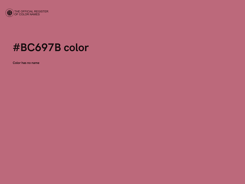 #BC697B color image