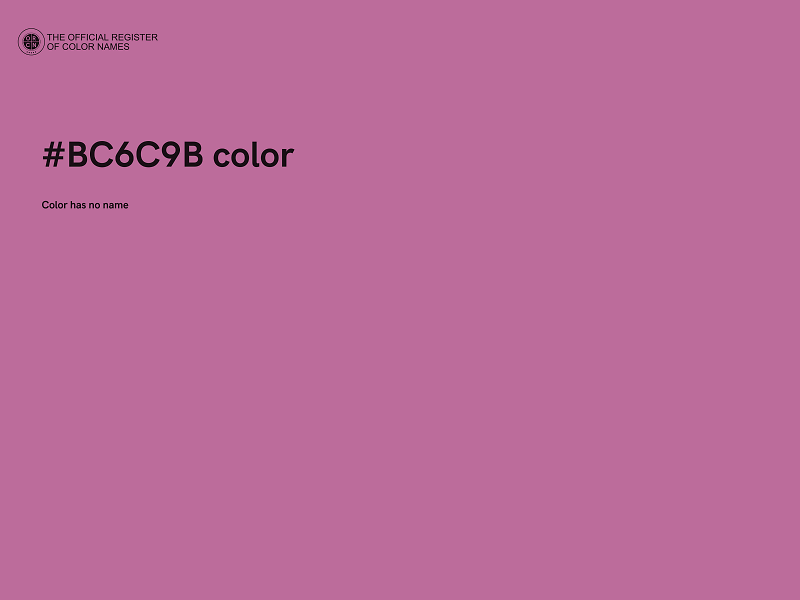 #BC6C9B color image