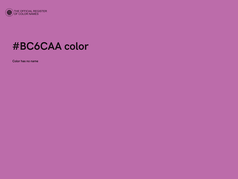 #BC6CAA color image