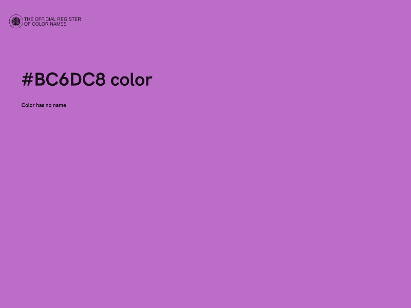 #BC6DC8 color image