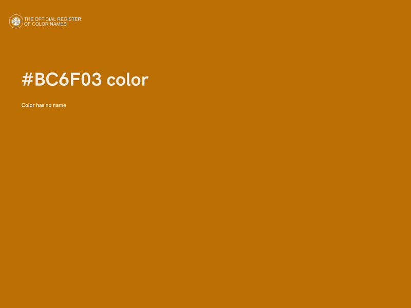 #BC6F03 color image