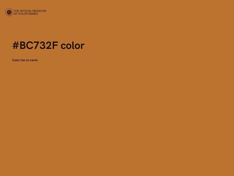 #BC732F color image