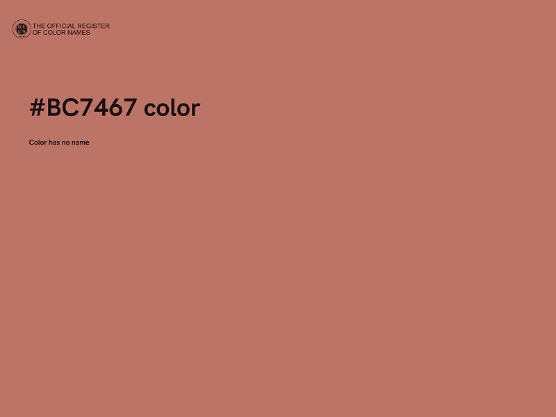 #BC7467 color image