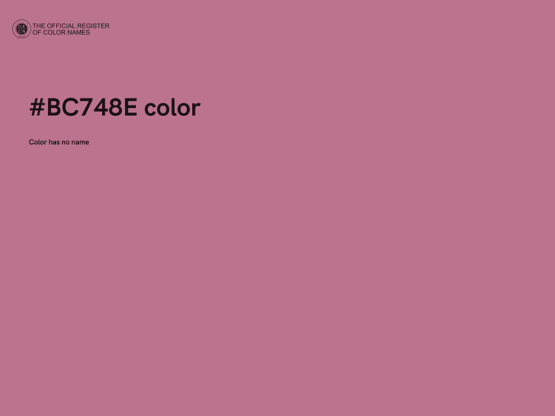 #BC748E color image