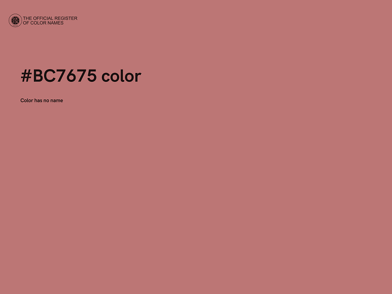 #BC7675 color image