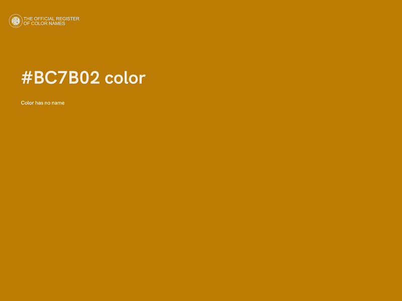 #BC7B02 color image