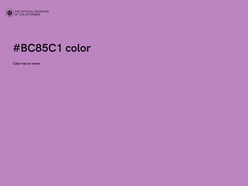 #BC85C1 color image