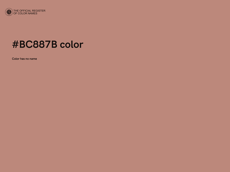 #BC887B color image