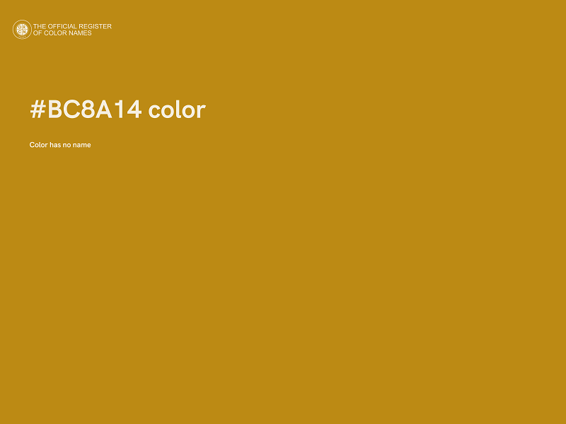 #BC8A14 color image