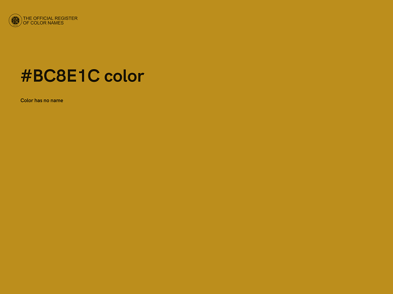 #BC8E1C color image