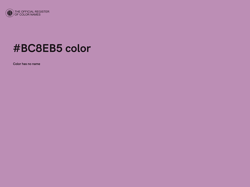 #BC8EB5 color image