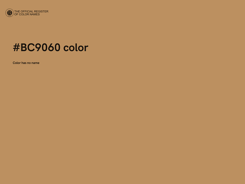 #BC9060 color image