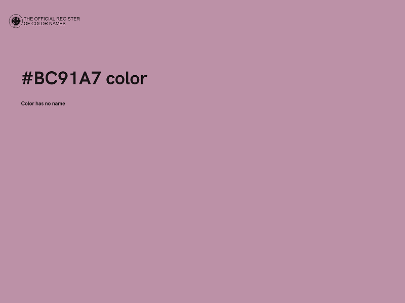 #BC91A7 color image