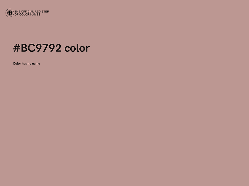 #BC9792 color image