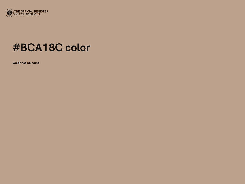 #BCA18C color image