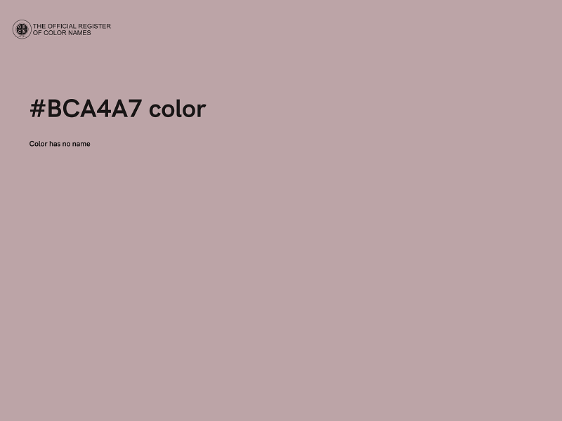 #BCA4A7 color image