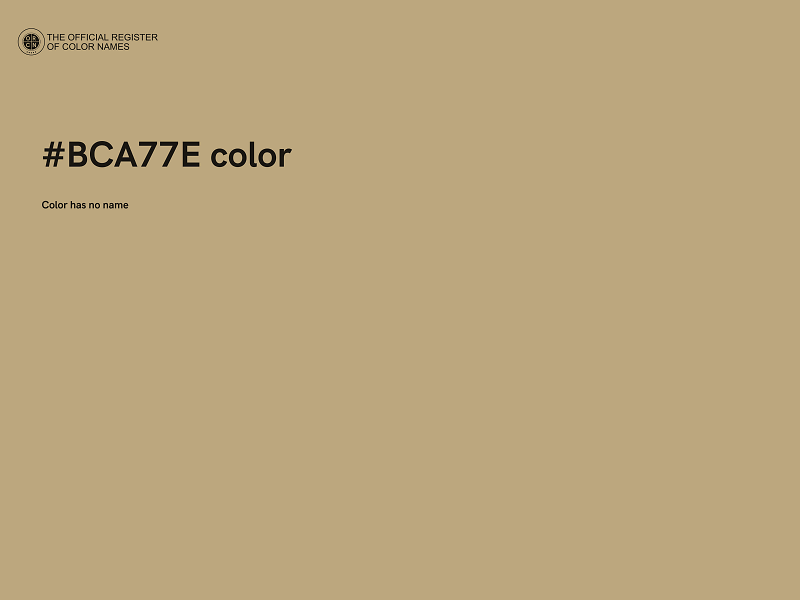 #BCA77E color image